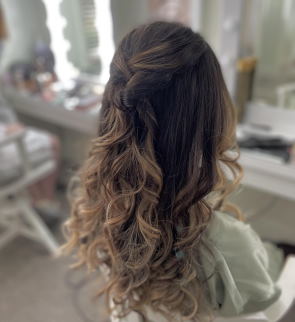 wedding day hair